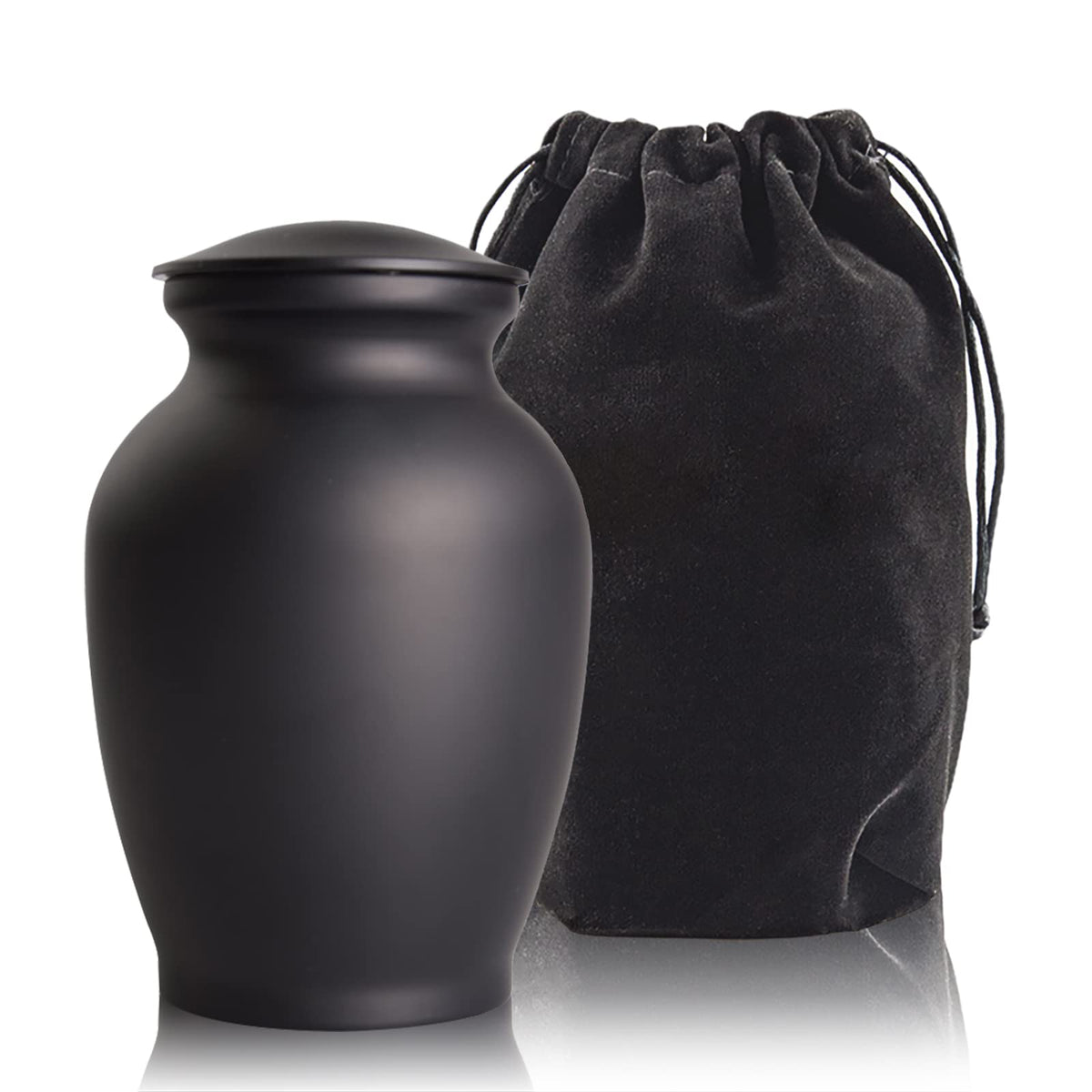 pcs memorial dog urn large black matte provides durable keepsake for cherished ashes.