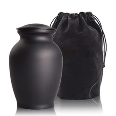 pcs memorial dog urn large black matte provides durable keepsake for cherished ashes.