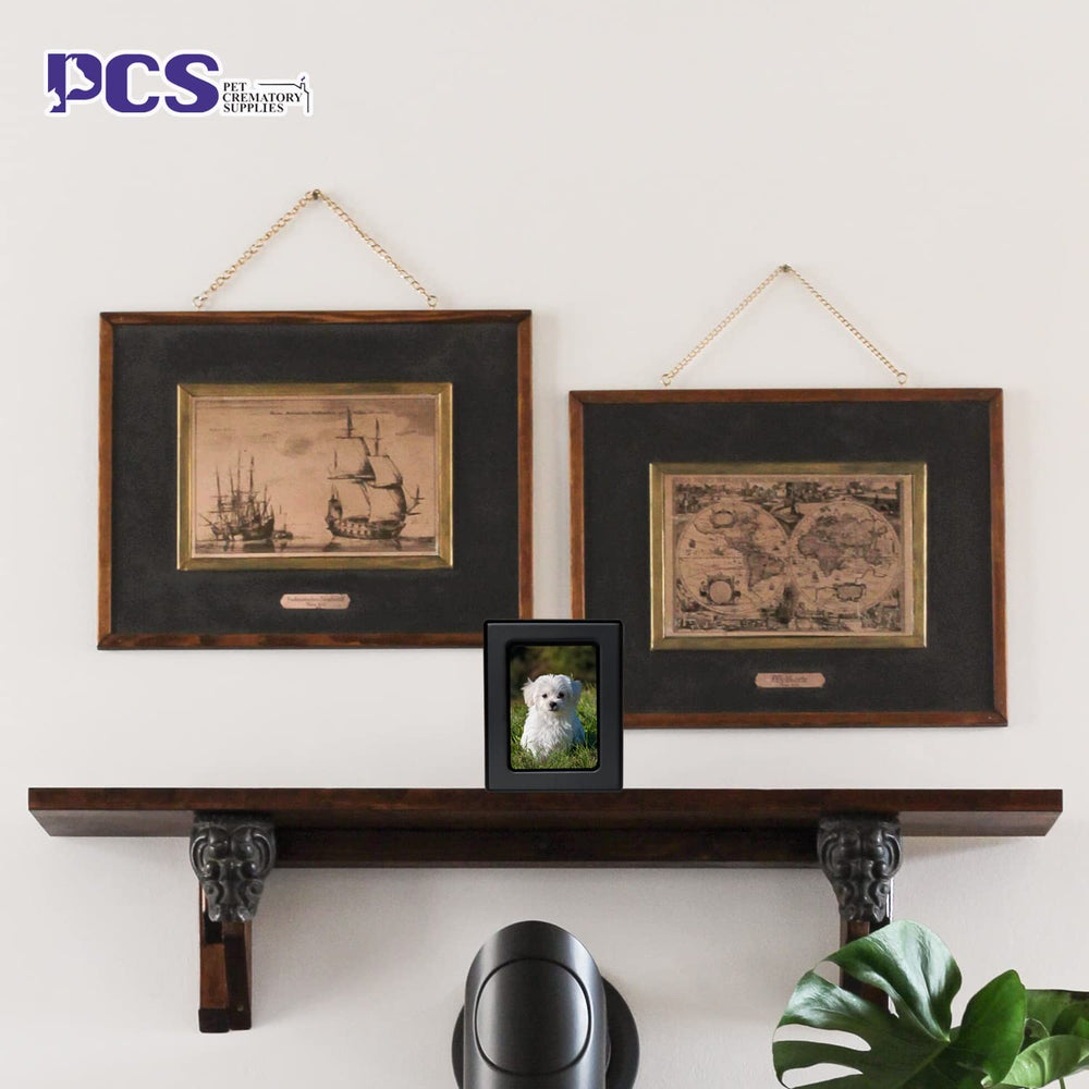 PCS Pet Urns for Dogs memorial display keeps memory in sight.