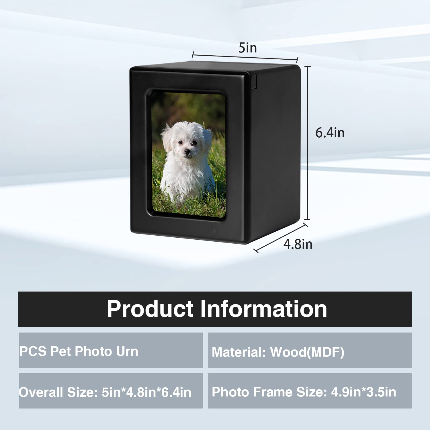 PCS Pet Urns for Dogs with smooth finish for easy display.
