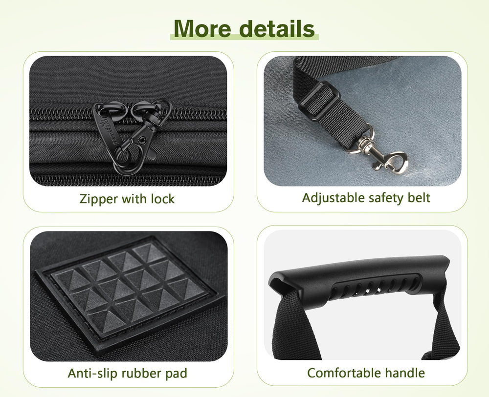 Pecute adjustable straps and chest/waist buckles improve stability and comfort