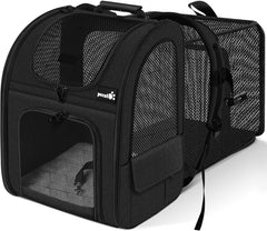 Pecute pet carrier backpack front view for comfortable travel and easy pet access