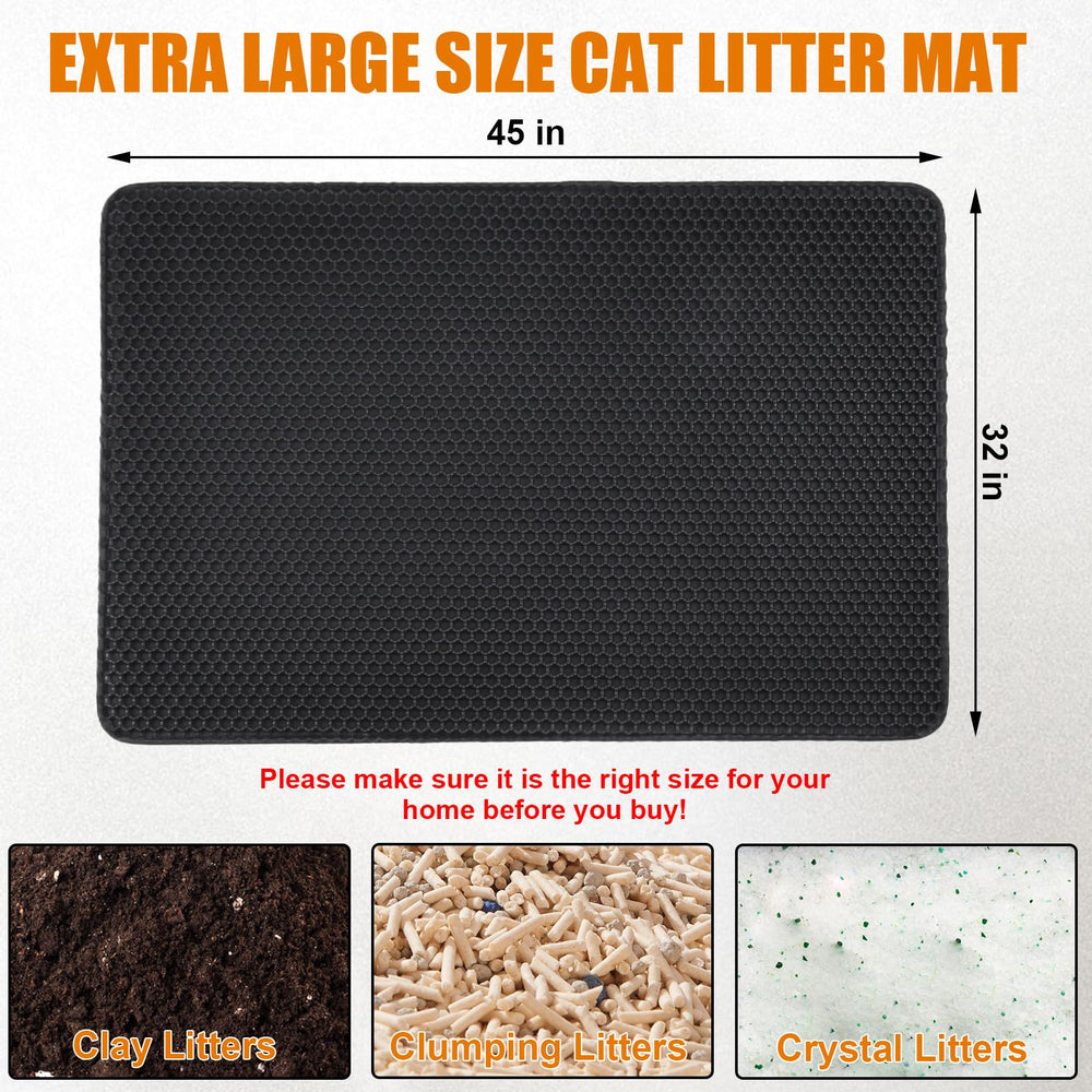 PCYIS Cat Litter Mat XL double-layer setup demonstrates easy separation and cleaning
