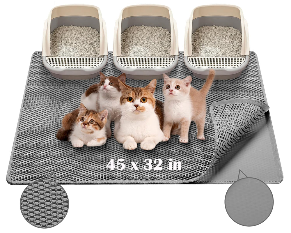 PCYIS XL Cat Litter Mat overview provides extra-large coverage for multi-cat households.