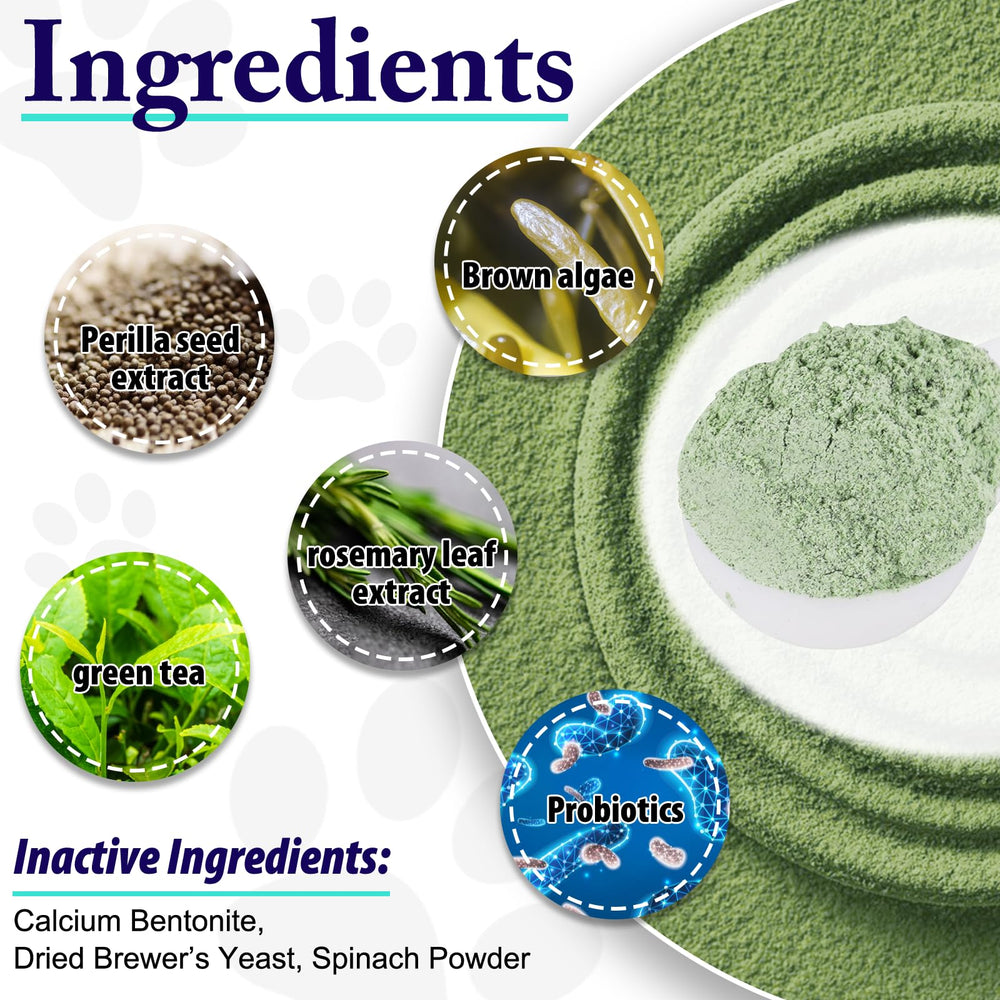 Peesnb dog teeth cleaning powder applied to tooth shows quick, mess-free use.