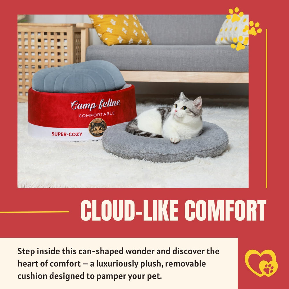 PECHVINO cat bed non-slip base—stable placement on different floors.