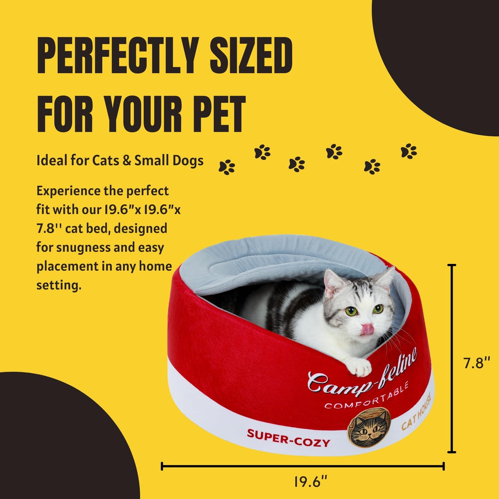 PECHVINO cat bed private enclosure—secure retreat for restful naps.