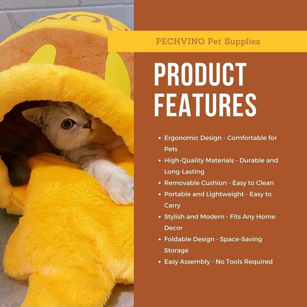 PECHVINO Honey Pot Cat Bed durable pet-safe materials ensure long-lasting use