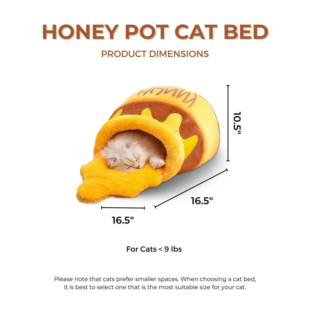 PECHVINO Honey Pot Cat Bed ideal for small cats under 9 pounds