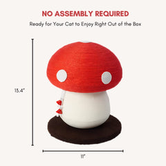 PECHVINO mushroom cat scratching post ideal for small and medium cats to stretch tall.
