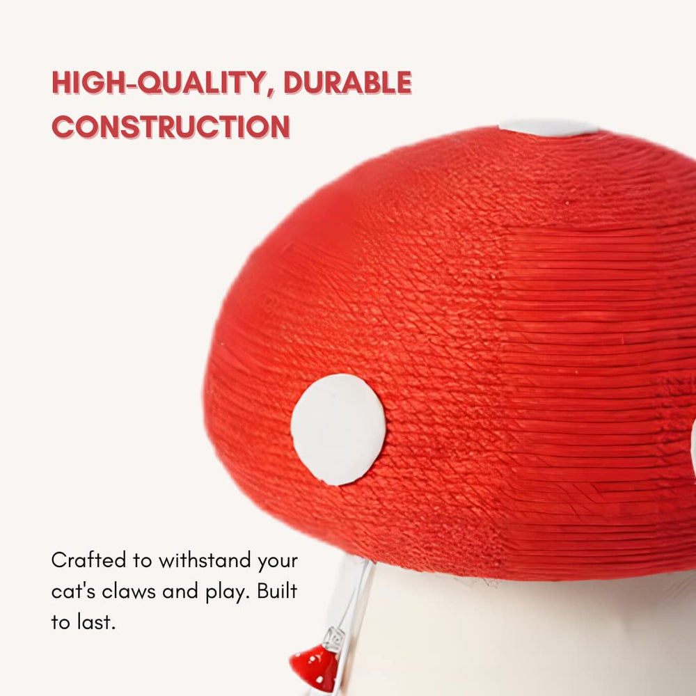 PECHVINO mushroom cat scratching post ready-to-use setup complements modern interiors.