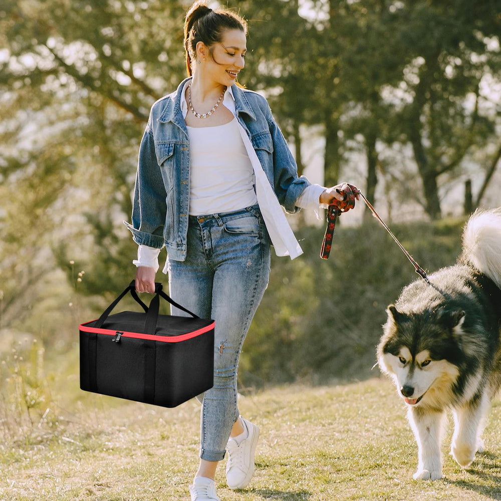 Peciue mesh pockets with zippers store small parts securely during grooming.