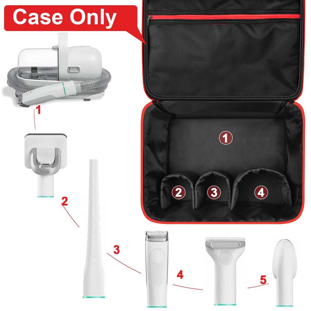 Peciue Oneisall dog hair vacuum bag fits kit storage and reduces clutter.