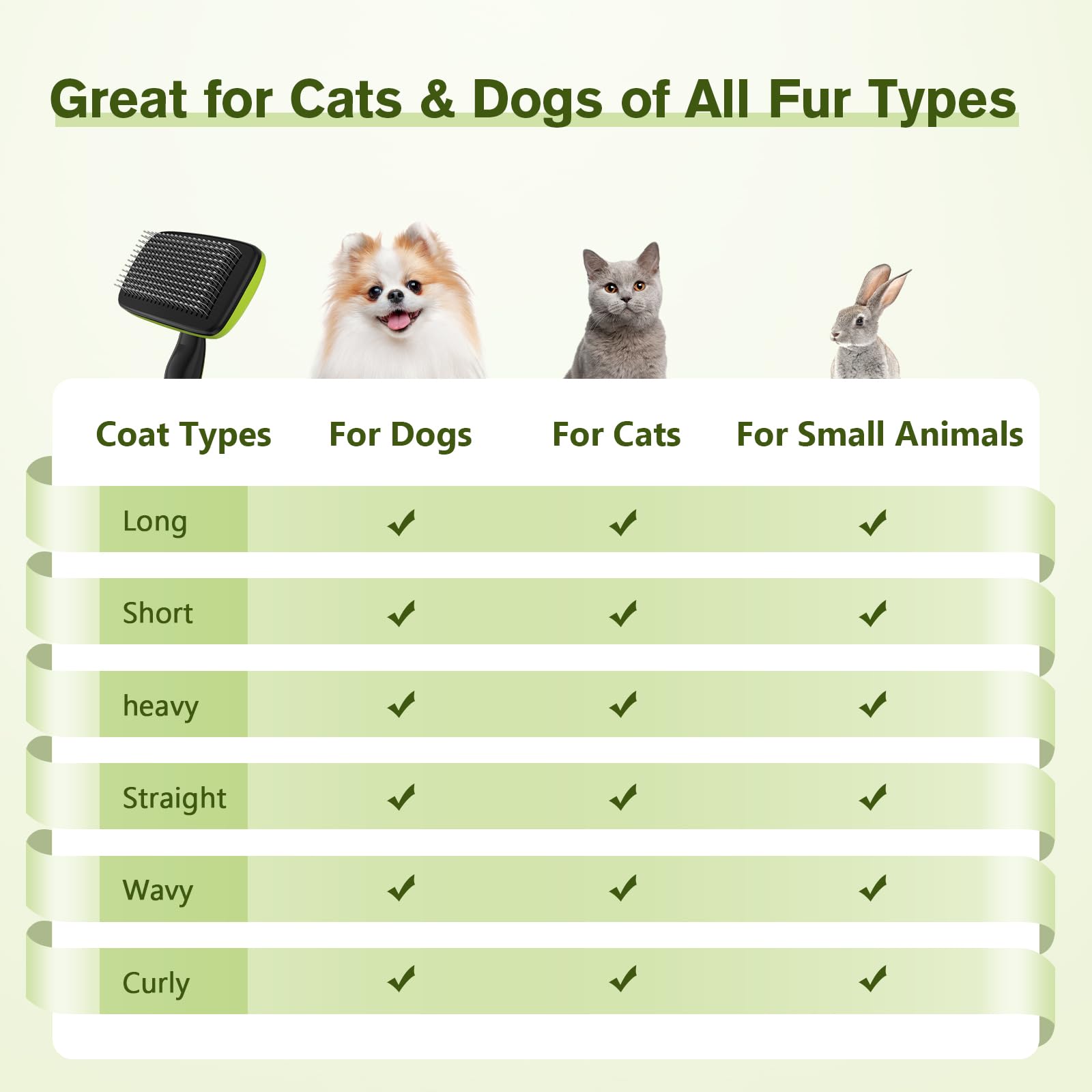 Pecute lightweight brush weighing 89g reduces grooming fatigue