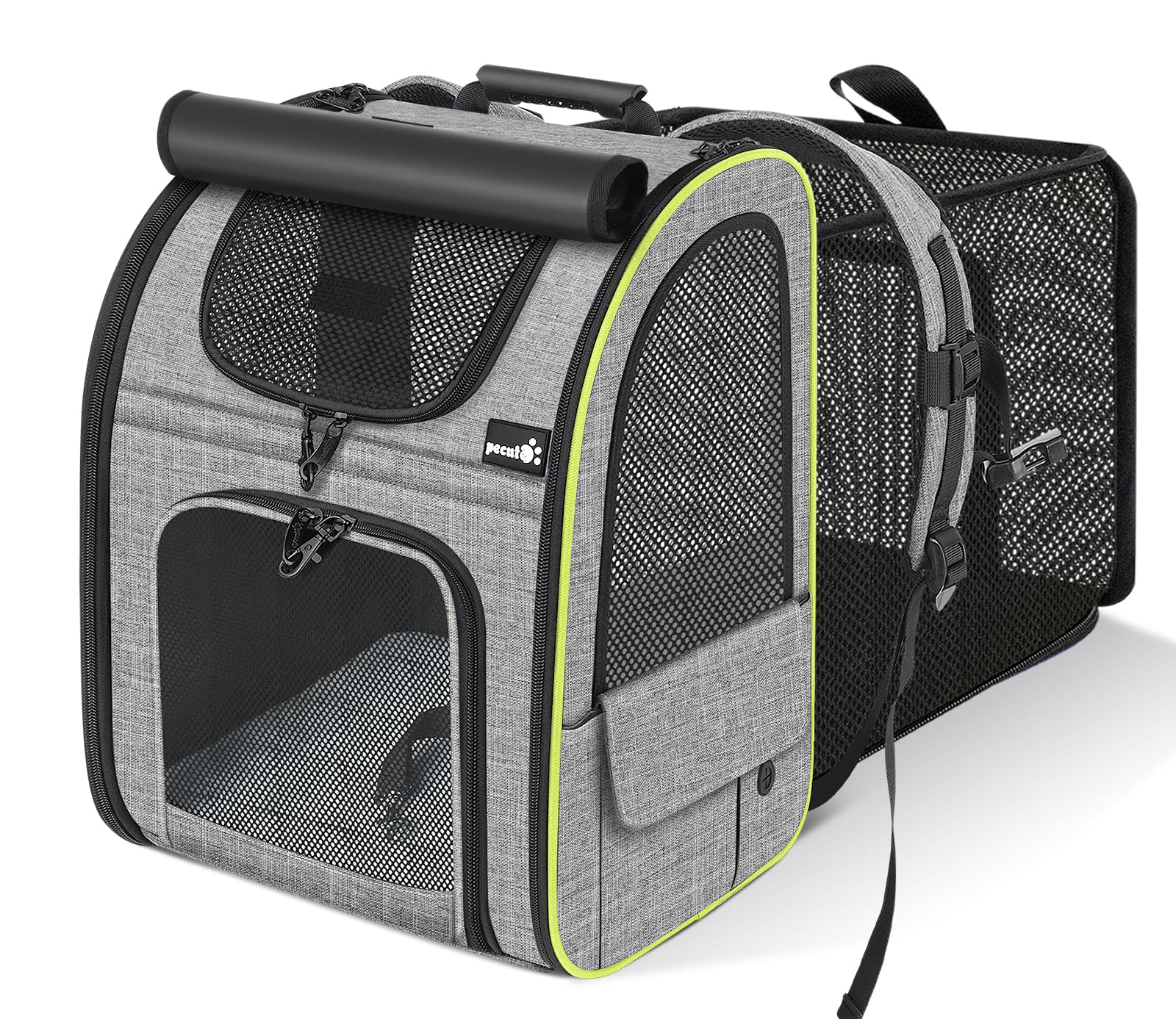 Pecute cat backpack expandable design provides extra space for comfortable travel