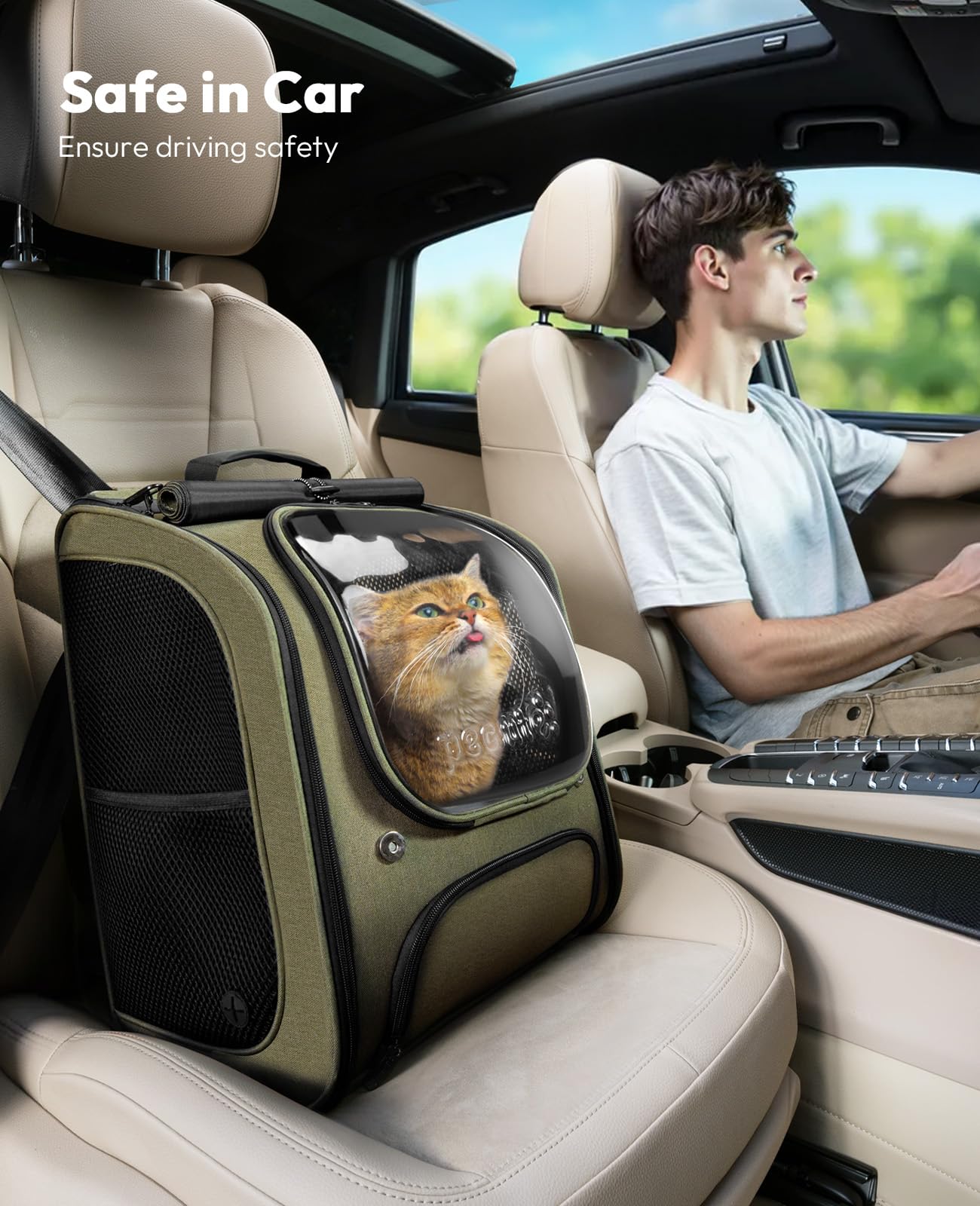 Pecute cat backpack foldable design saves space at home.