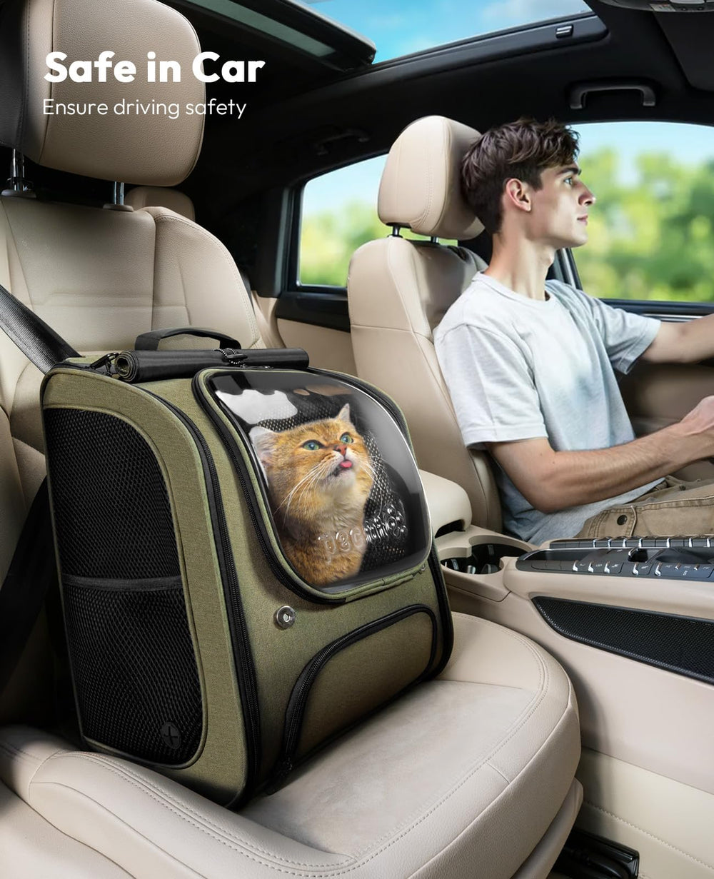 Pecute cat backpack foldable design saves space at home.