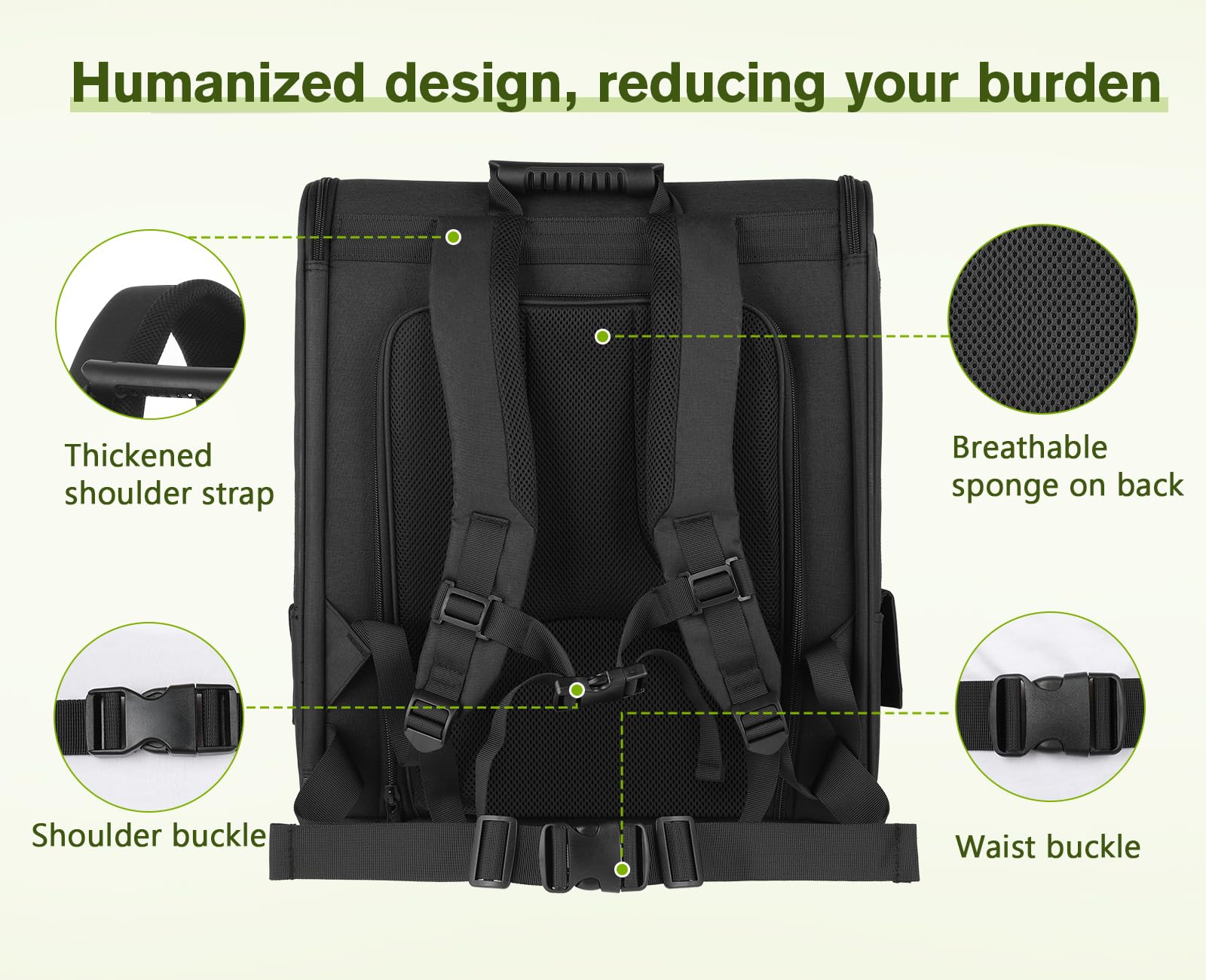 Pecute cat backpack safety clip and zipper prevent escapes