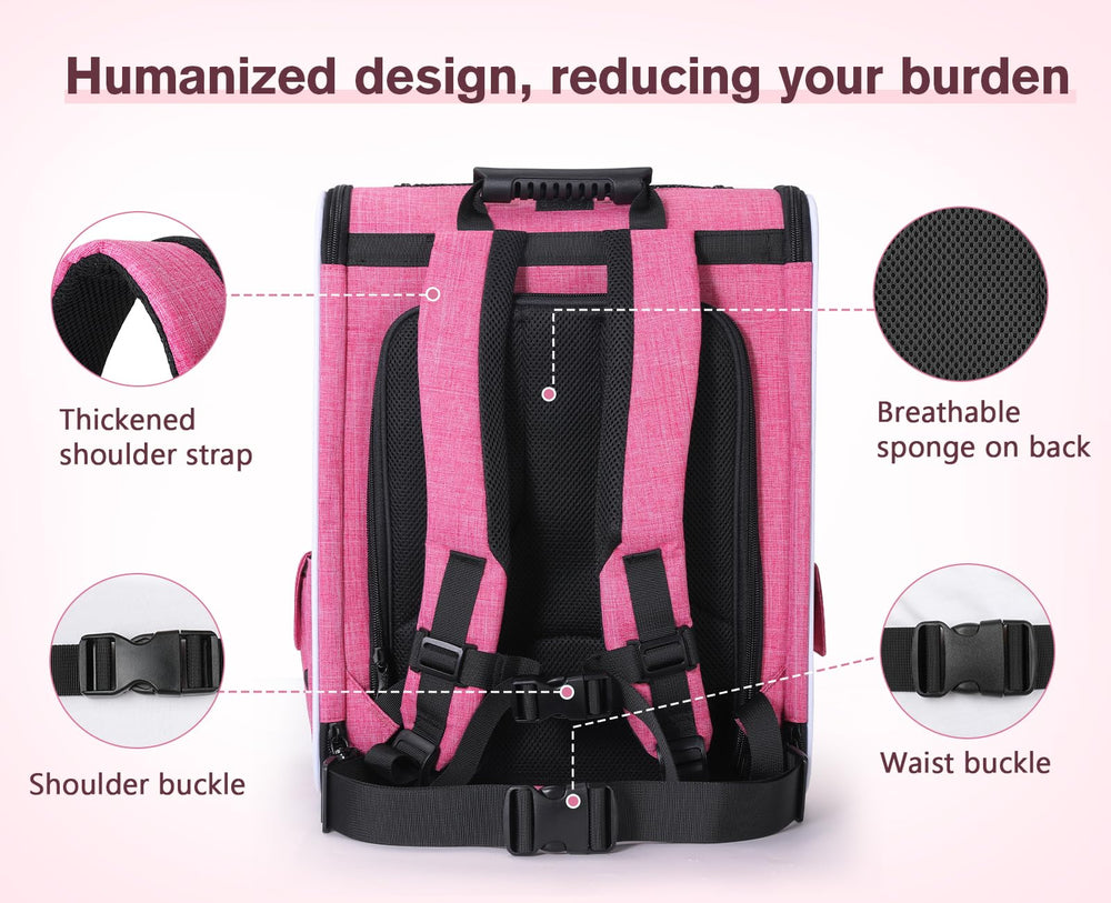 Pecute cat backpack safety zipper lock — prevents pets from escaping during transit.