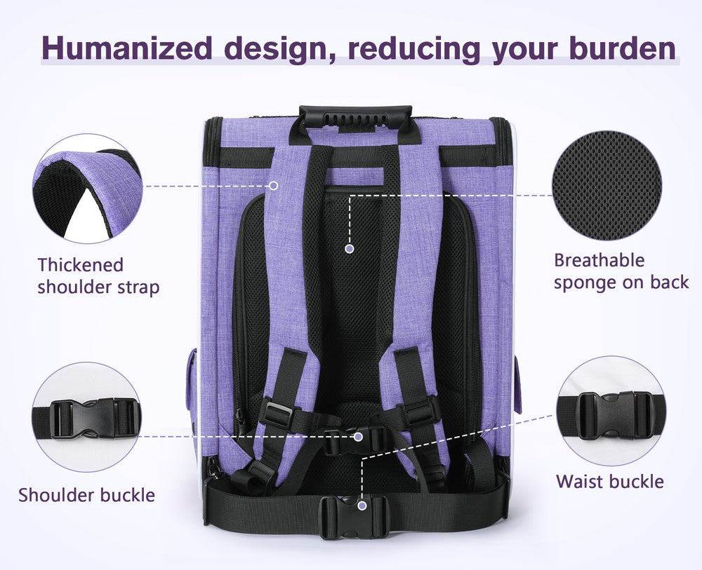 Pecute Safety features include zipper and retractable rope to prevent escapes.
