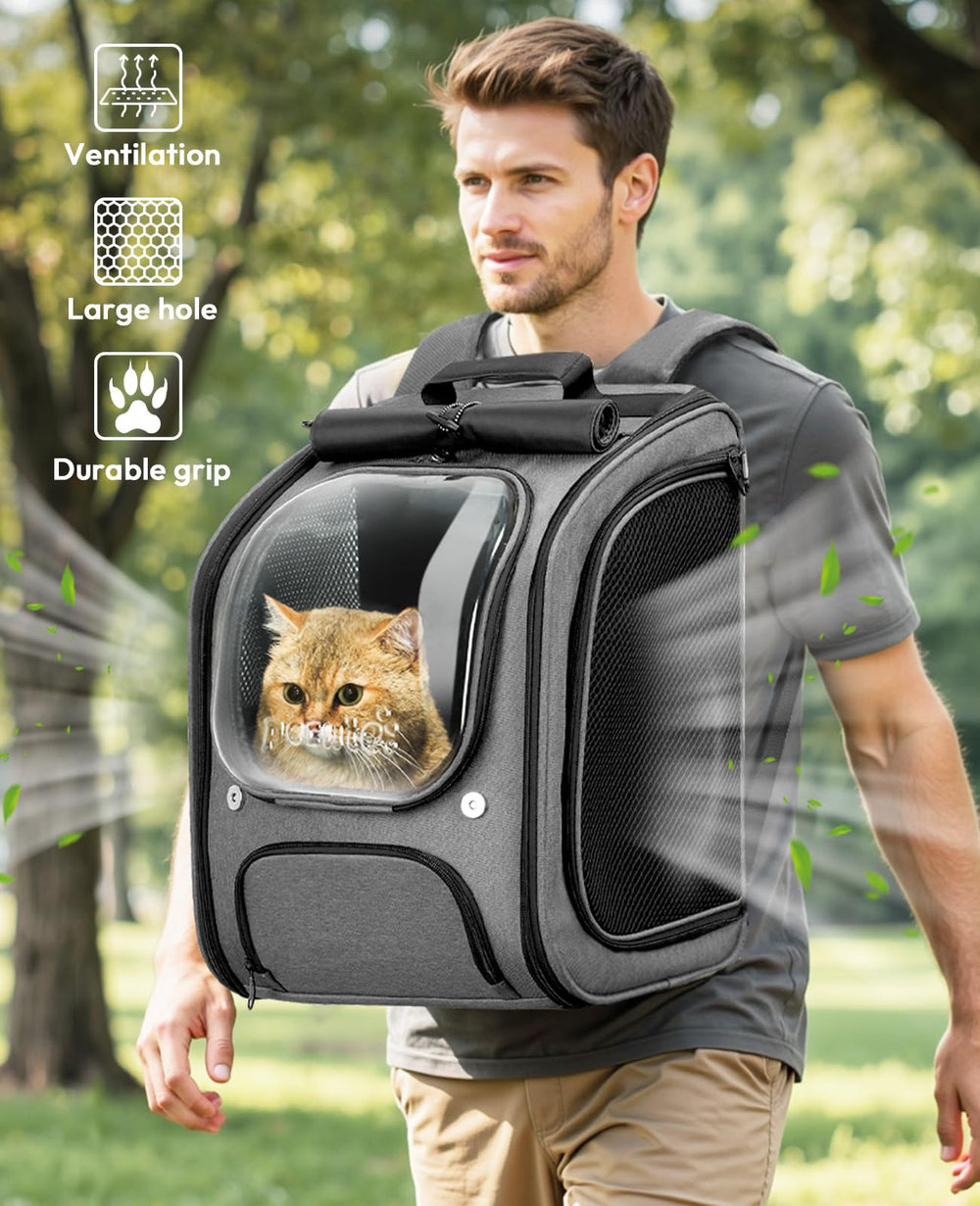 Pecute cat backpack UV-block sunshade, protects cat from direct sun.