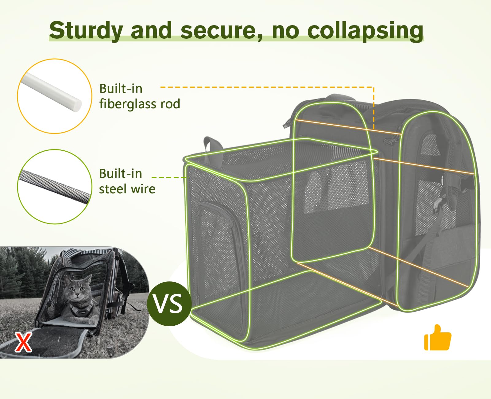 Pecute cat backpack ventilated side windows highlight airflow for pets