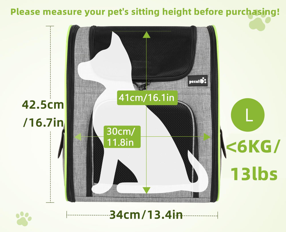 Pecute cat backpack ventilation mesh windows keep pets cool on trips