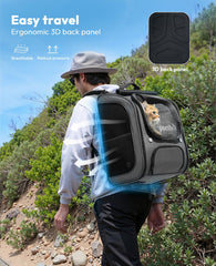 Pecute cat backpack zipper safety leash keeps your pet secure during trips.