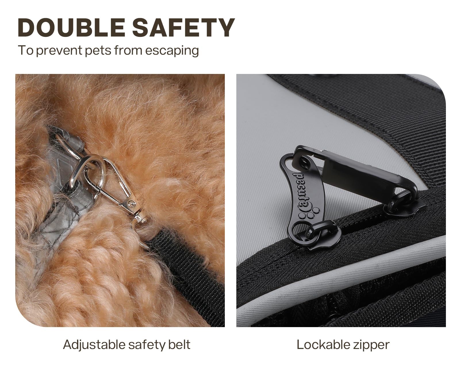 Pecute cat carrier backpack adjustable straps enhance fit and secure support.