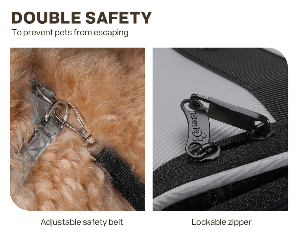 Pecute cat carrier backpack adjustable straps enhance fit and secure support.