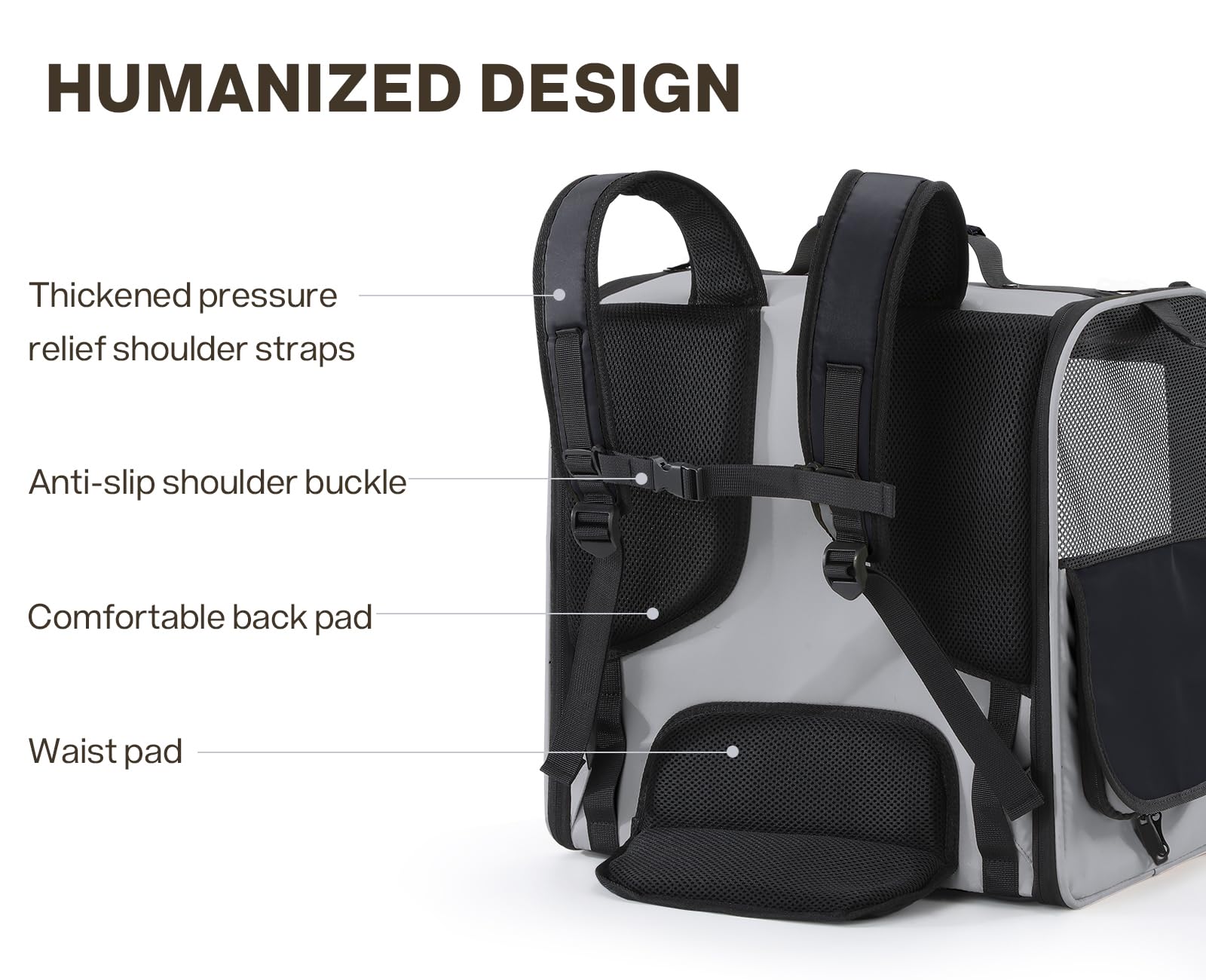 Pecute cat carrier backpack durable hardware withstands rugged trails and frequent use.
