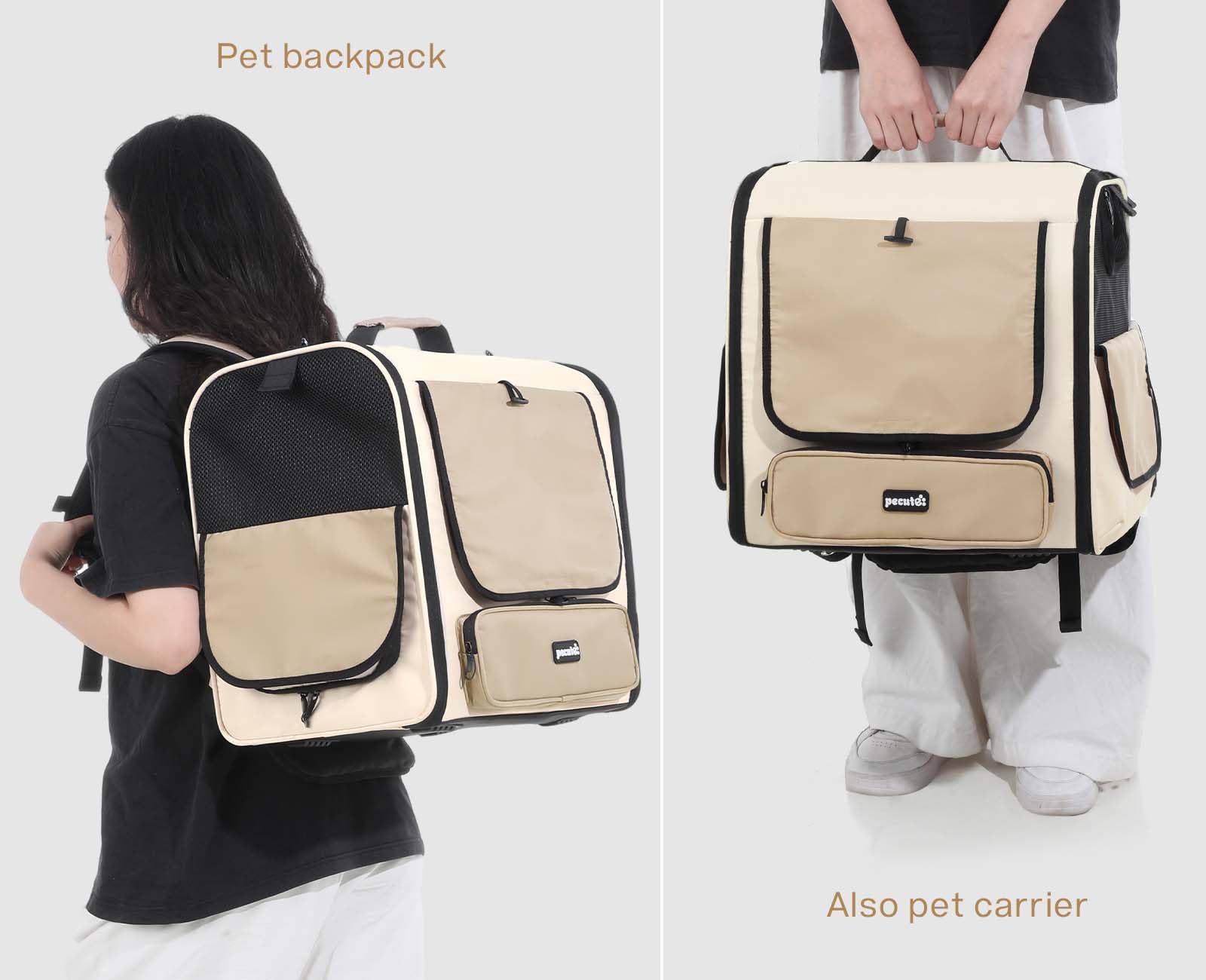 Pecute cat carrier backpack multiple-entry design ease of access