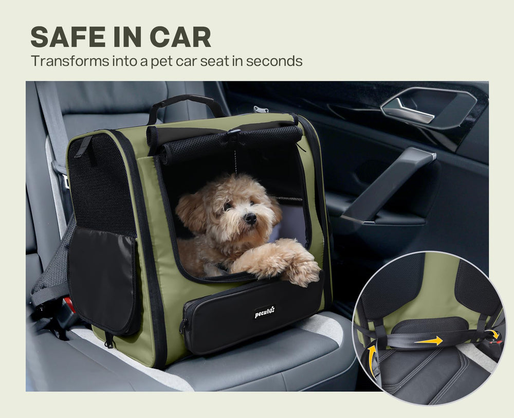 Pecute cat carrier backpack removable padding enhances long journey comfort