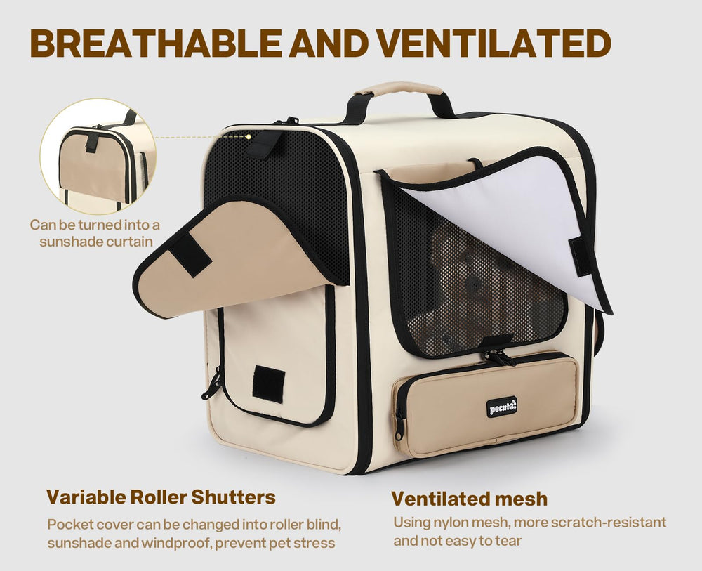 Pecute cat carrier backpack sturdy bottom keeps pet stable during movement
