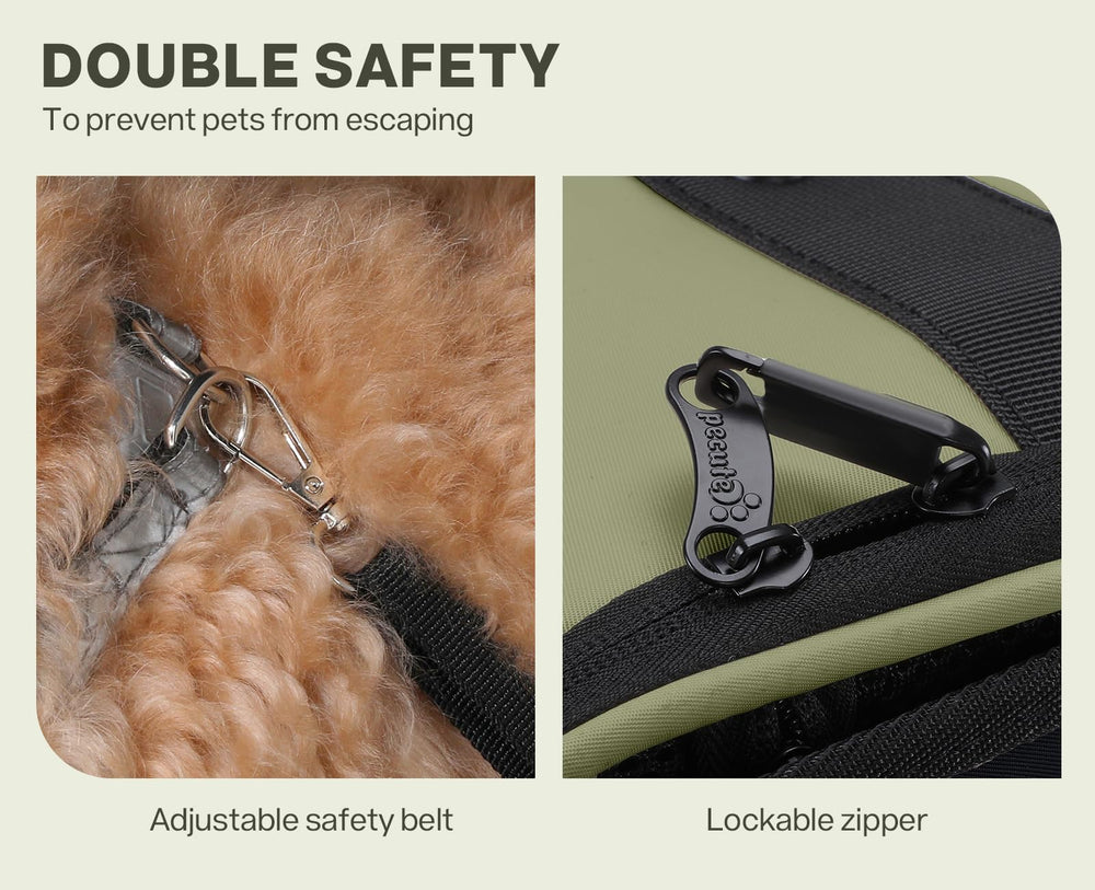 Pecute cat carrier backpack sturdy hard bottom provides stability
