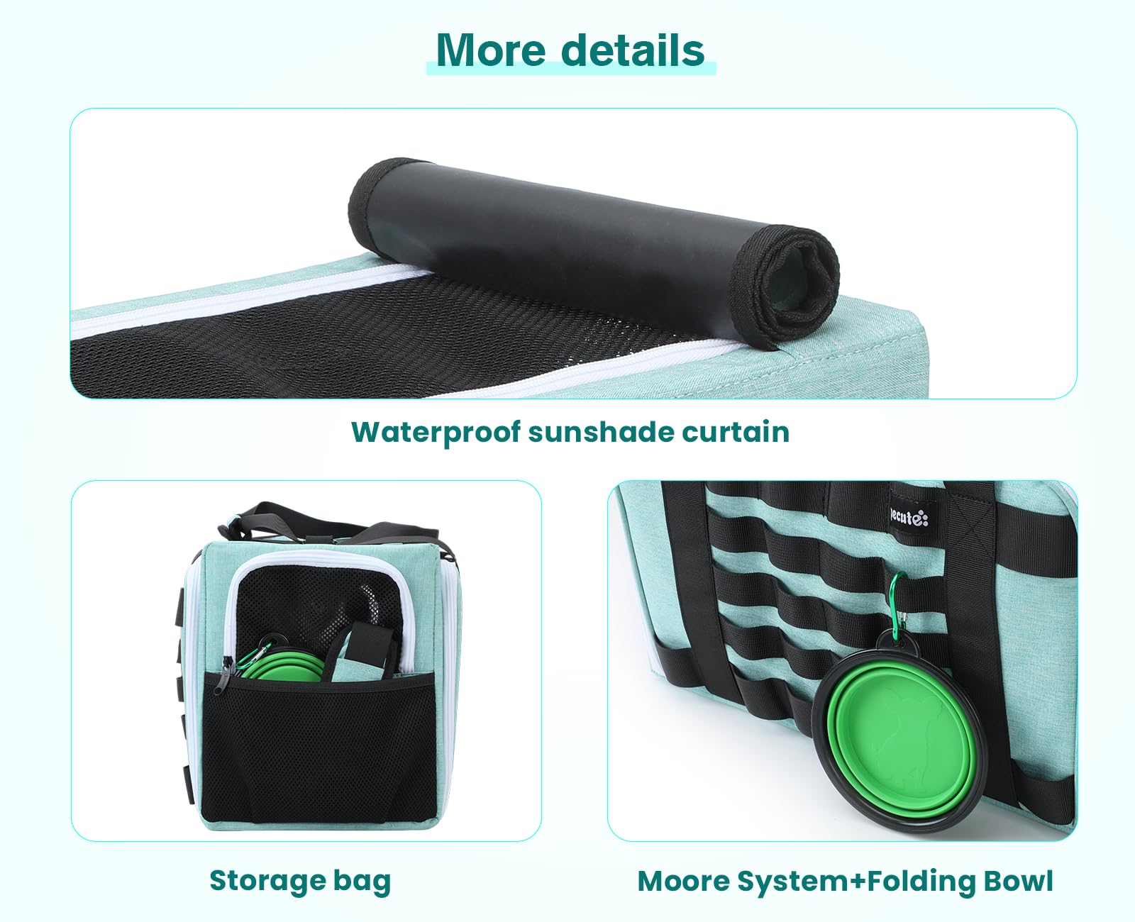 Pecute Cat Carrier Expandable feeding-port convenient for quick snacks during journeys