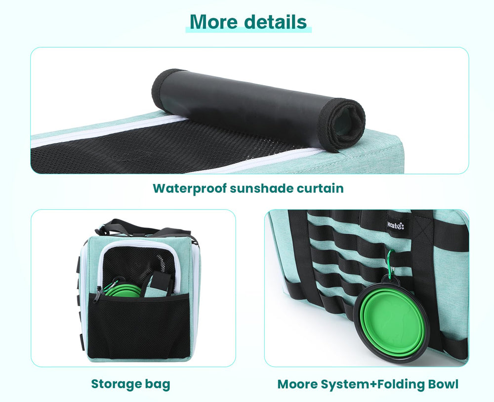 Pecute Cat Carrier Expandable feeding-port convenient for quick snacks during journeys