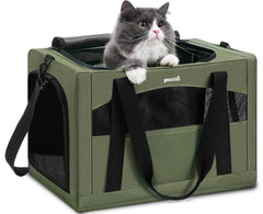 Pecute Cat Carrier stable-frame: rigid support for secure travel.