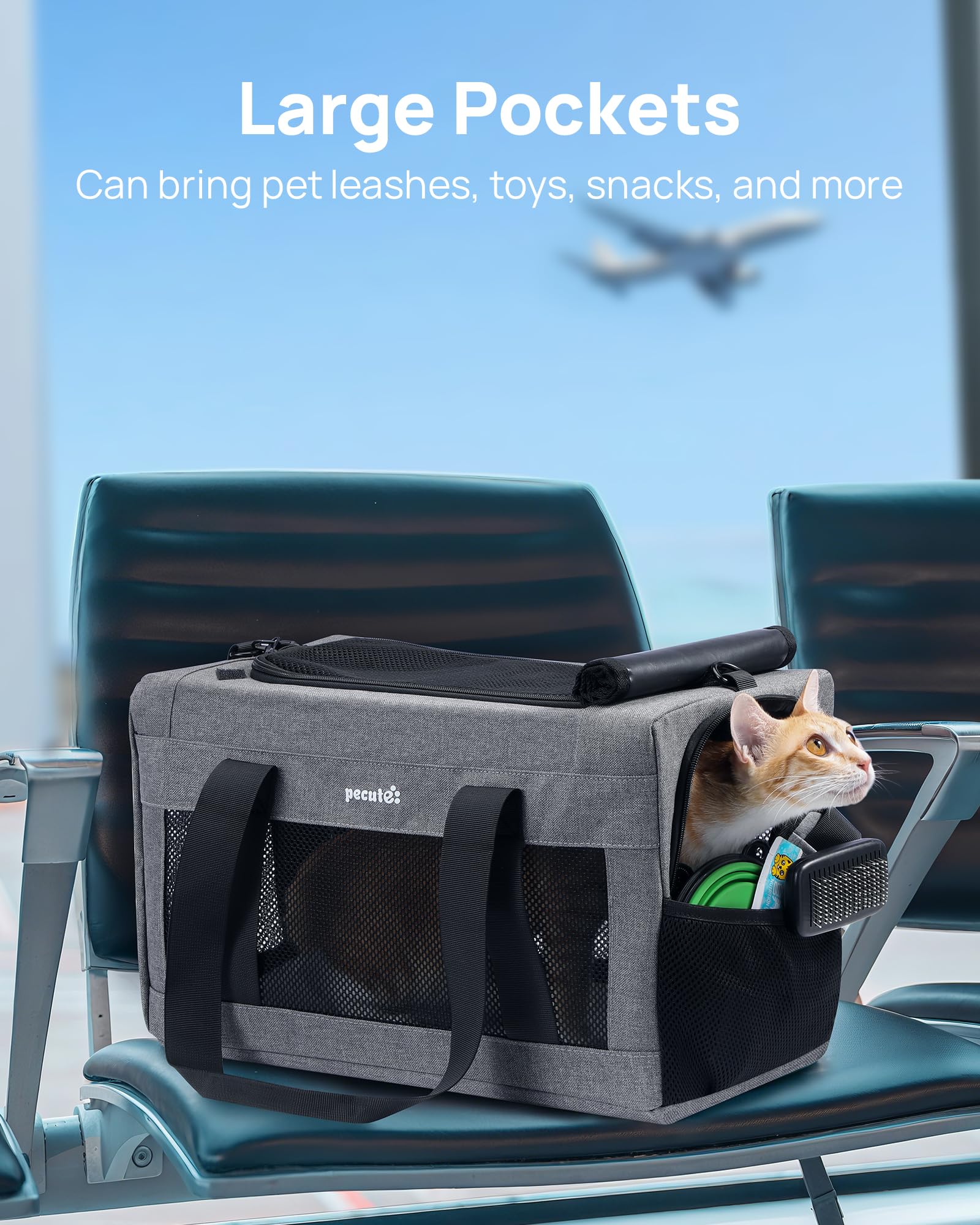 Pecute sunshade curtain top provides sun and weather protection for travel