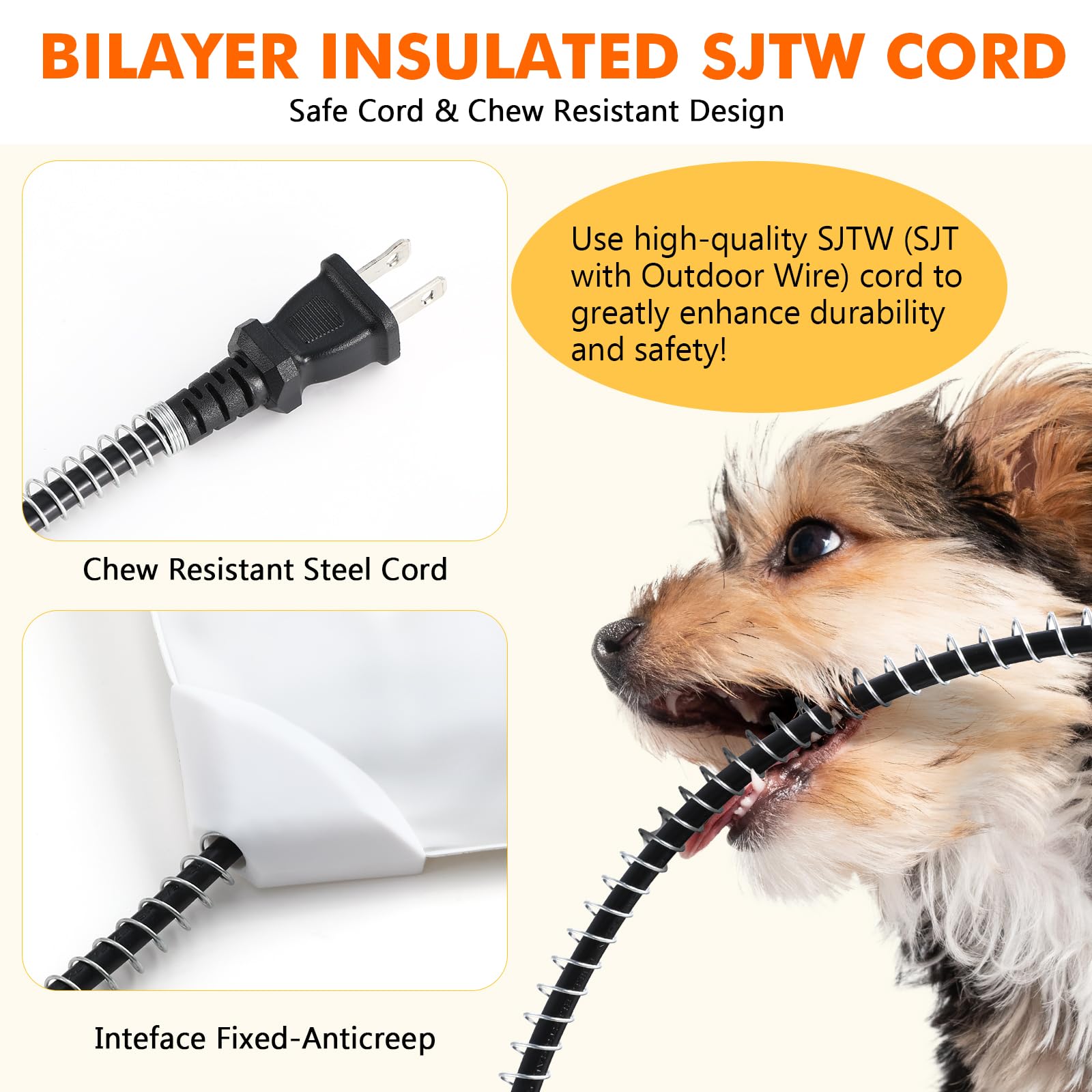Pecute cat heating pad 9-layer-protective-structure enhances safety with soft PVC and fire-resistant materials