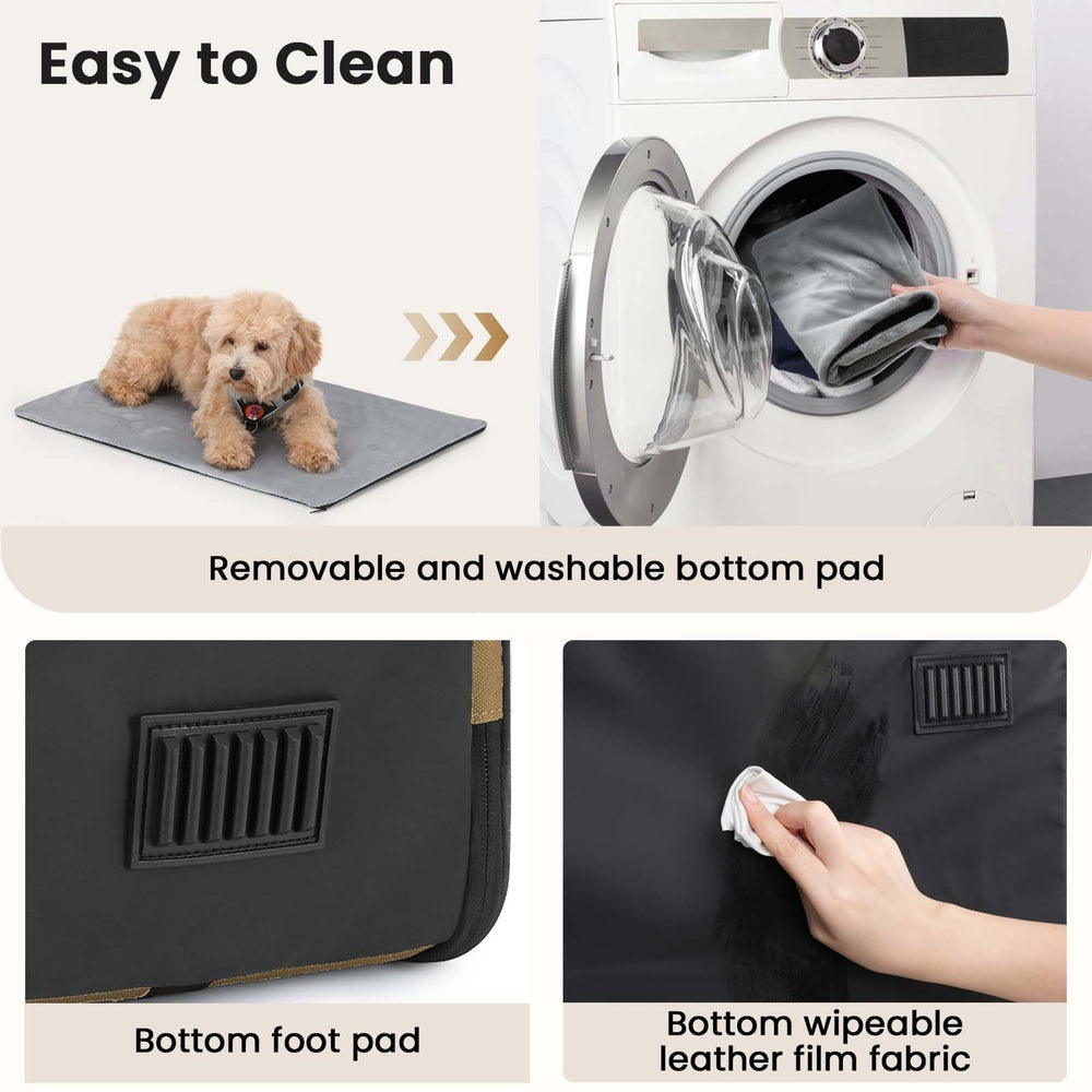 Pecute dog car crate ideal for home and travel use in any setting.