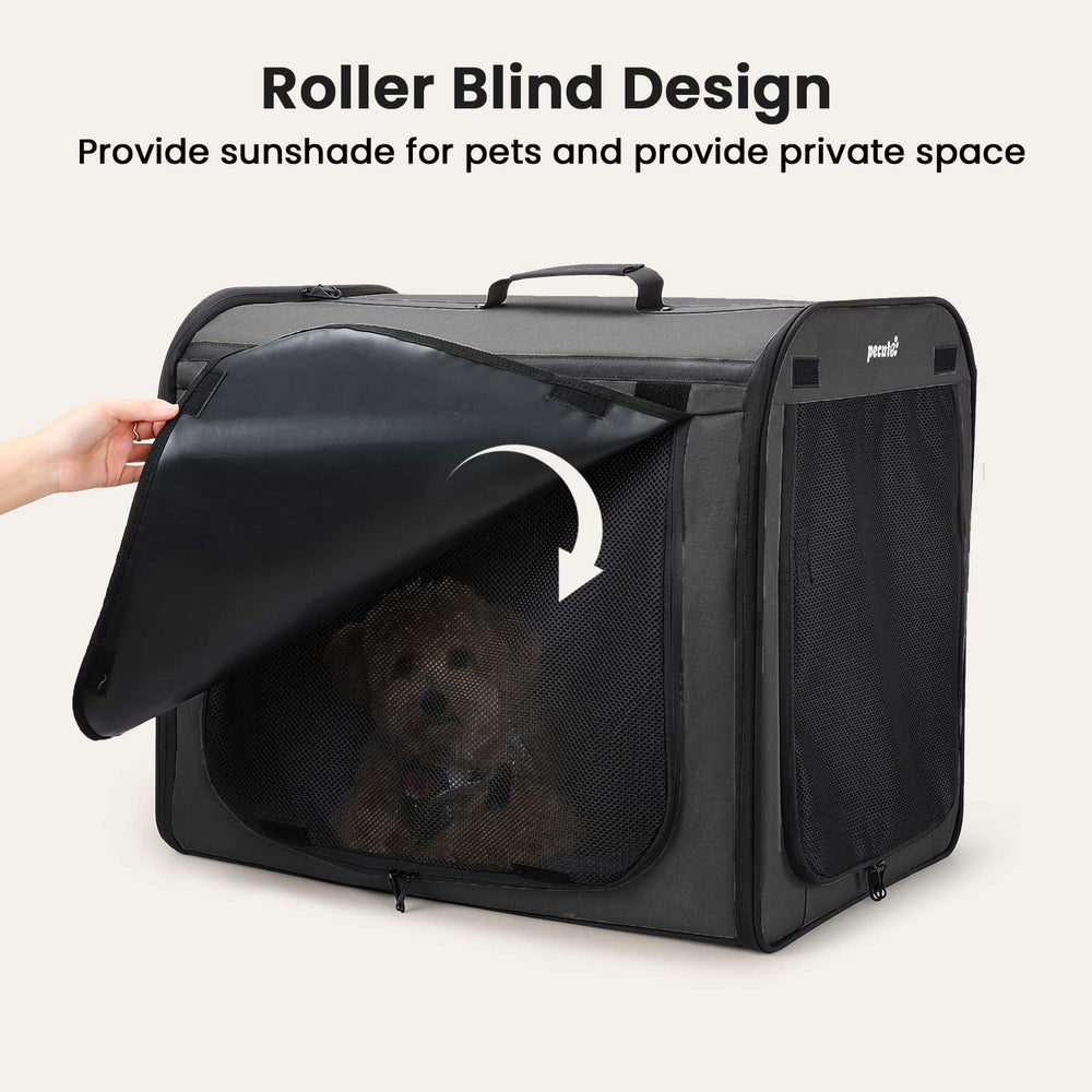 Pecute dog car carrier removable cushion simplifies cleaning after adventures.