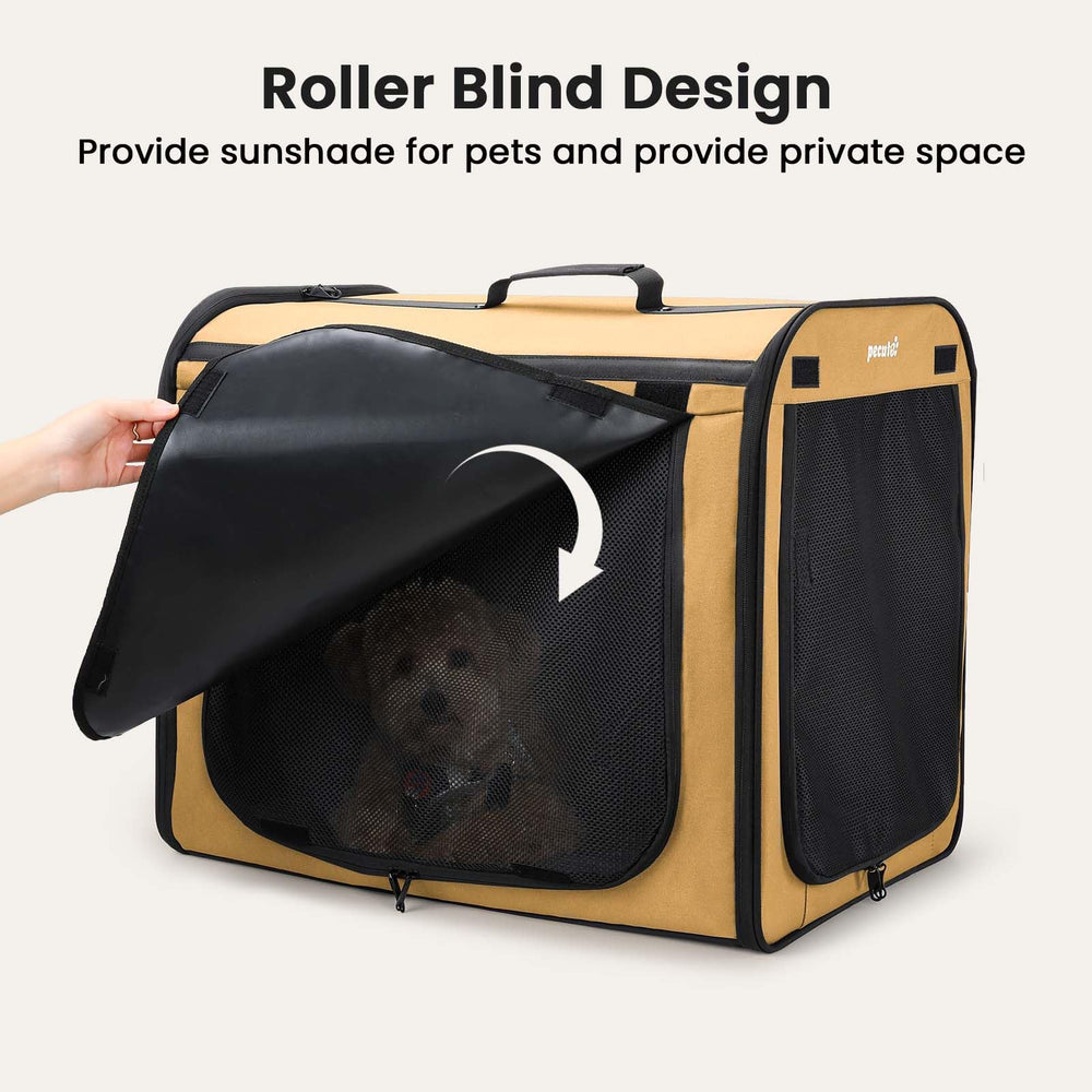 Pecute dog car crate washable bottom cushion simplifies cleanup after outings.