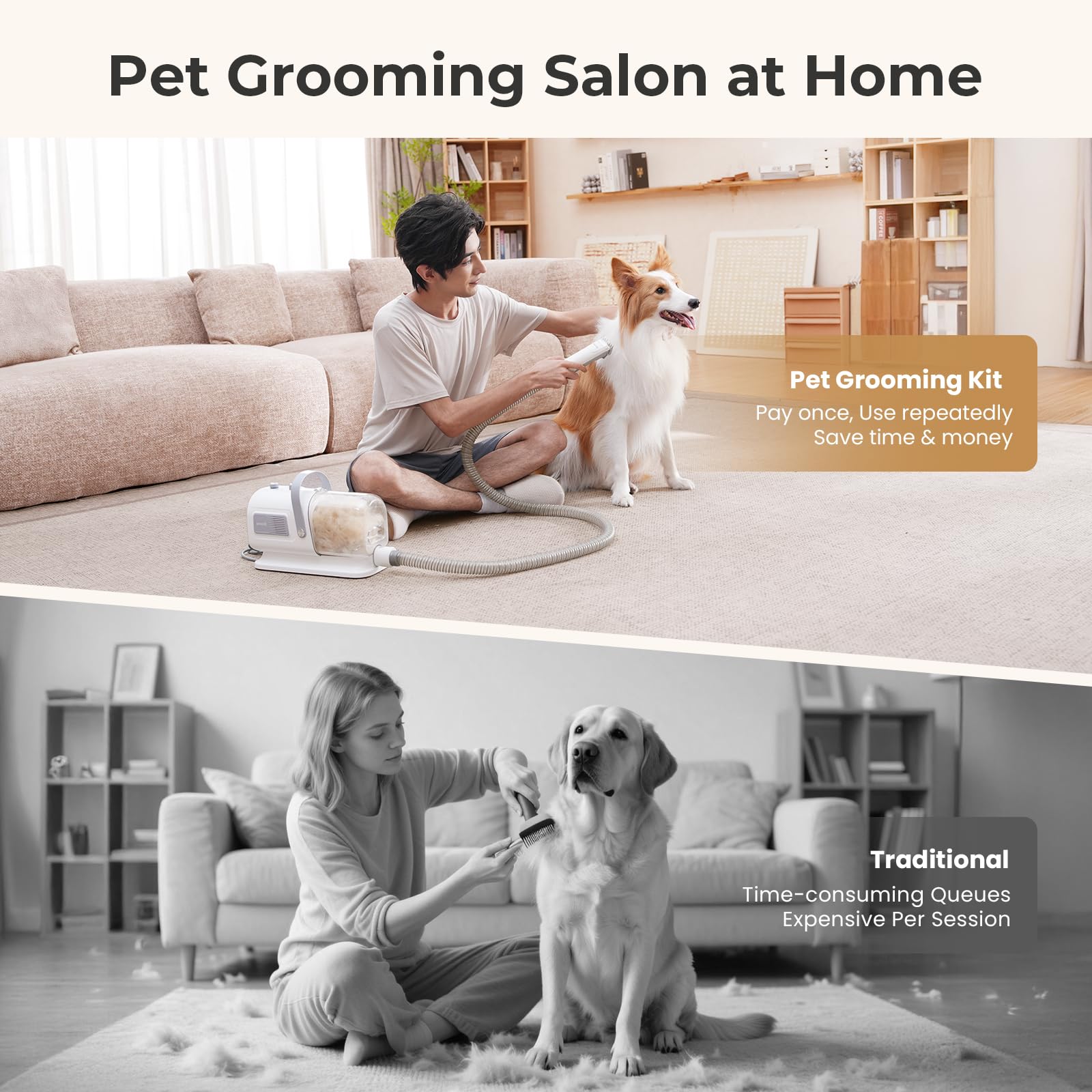 Pecute hair remover brush cleaning residual fur from upholstery