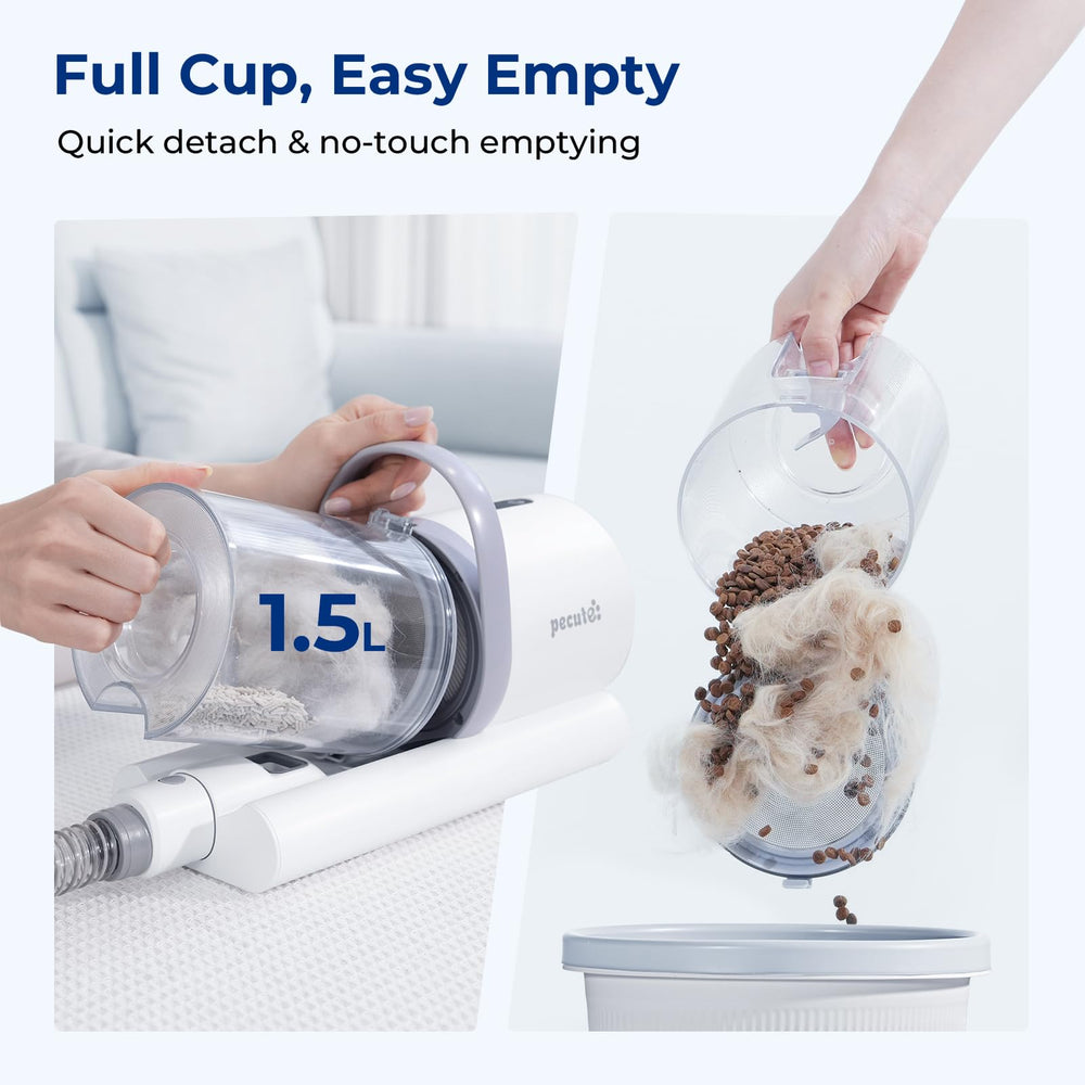 Pecute four-stage filtration helps trap hair and dust effectively.