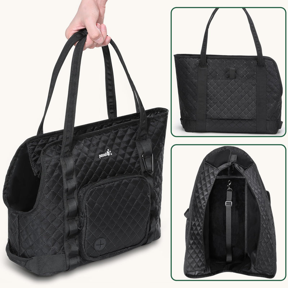 Pecute dog purse carrier care wash tips indicating gentle washing to protect material