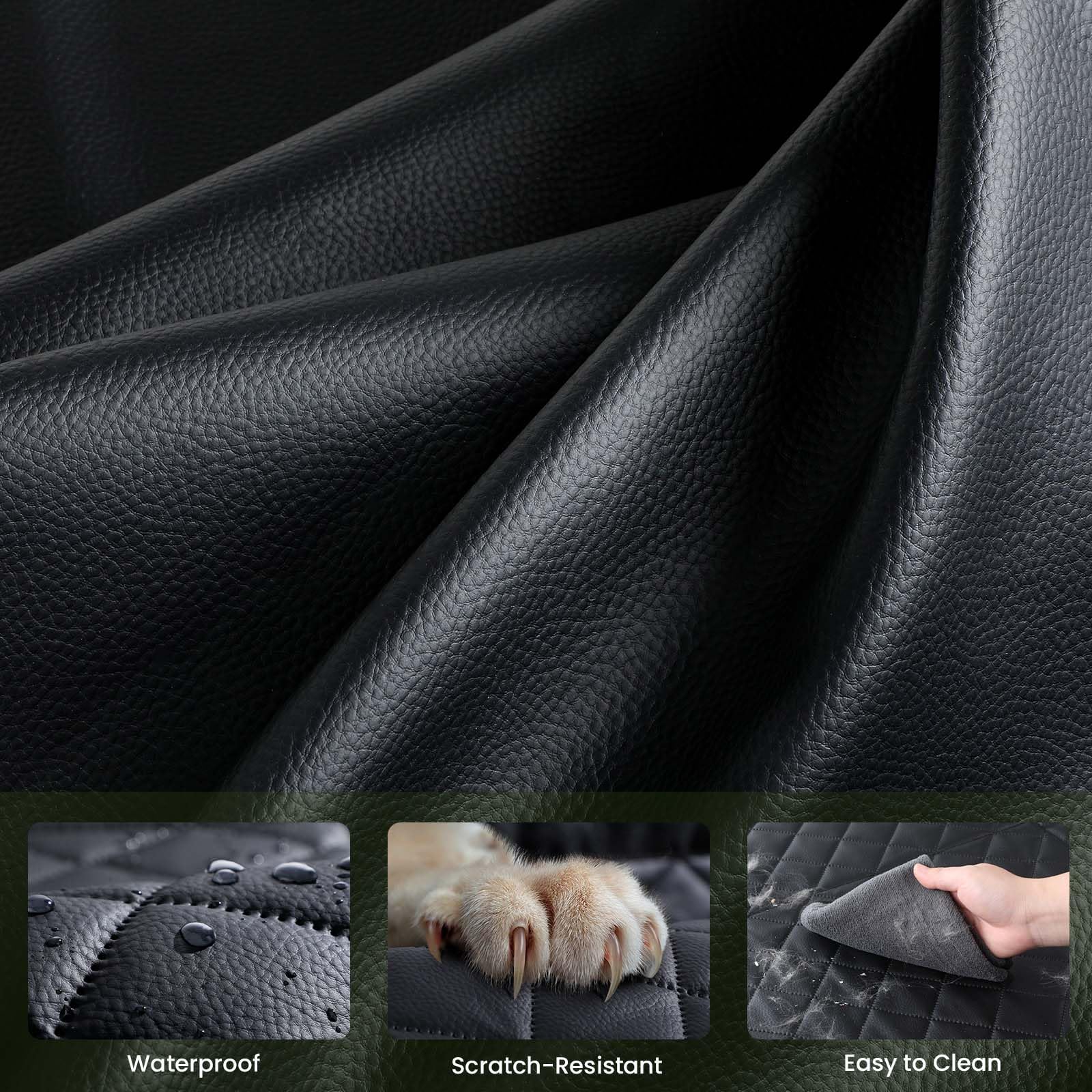 Pecute back seat extender provides full coverage to reduce dog slipping.