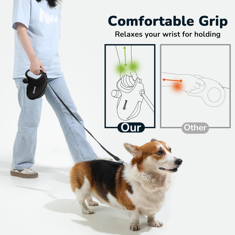 Pecute ergonomic TPE handle delivers comfortable grip on long walks