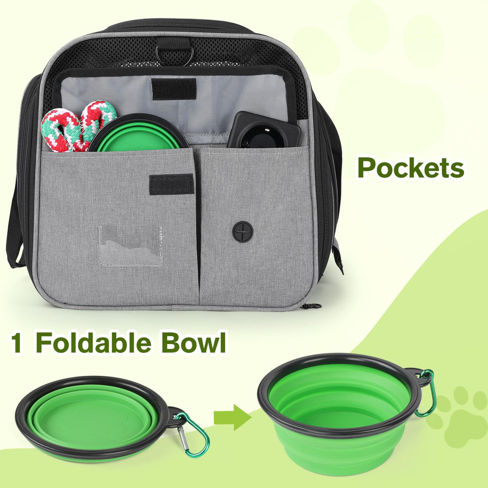 Pecute Expandable Cat Carrier washable bottom mat for easy cleaning