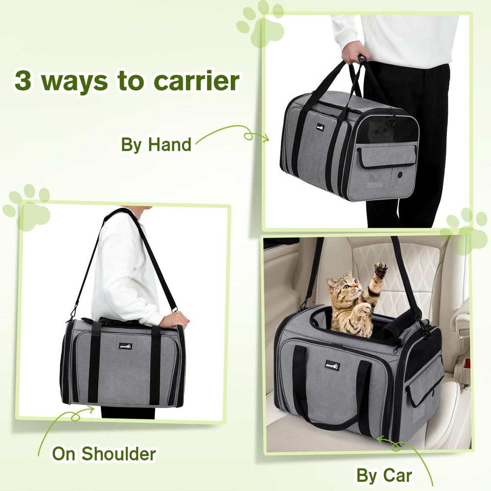 Pecute Expandable Cat Carrier waterproof fabric protecting against spills